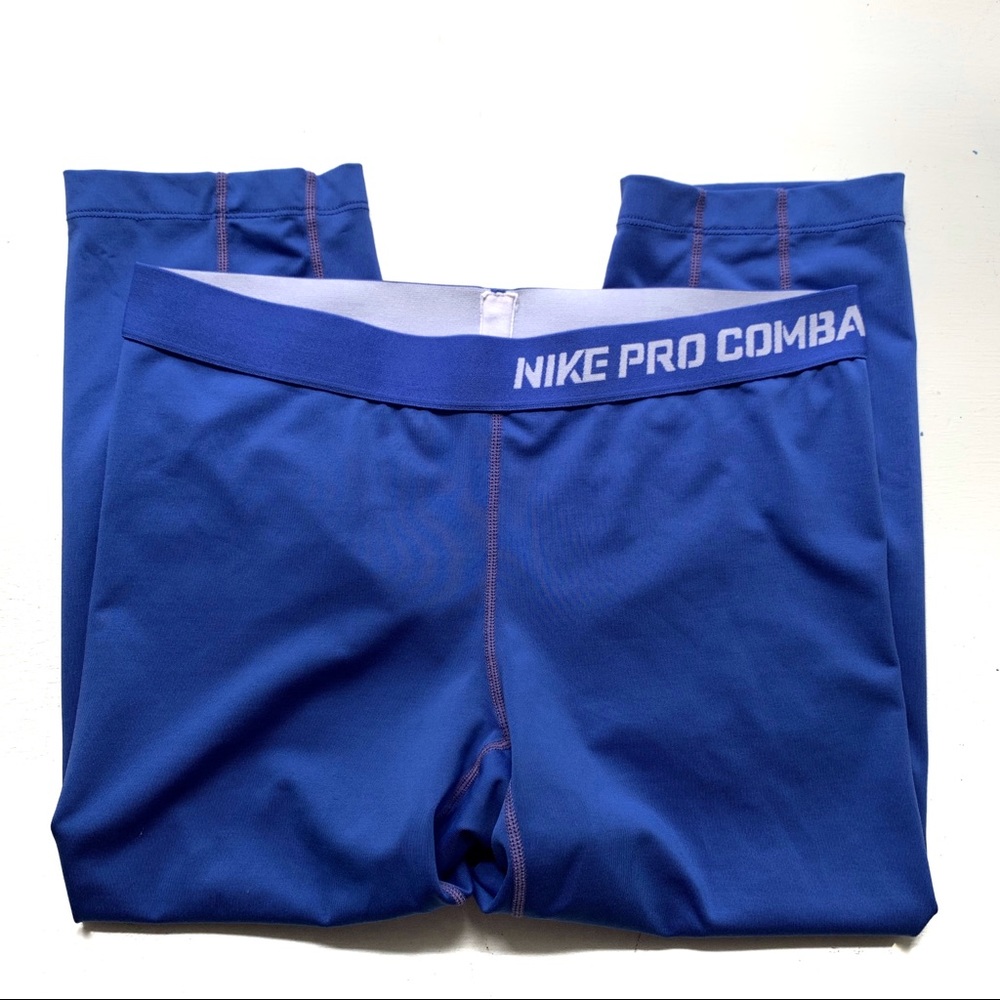 Nike Pro Combat Blue Compression Pants